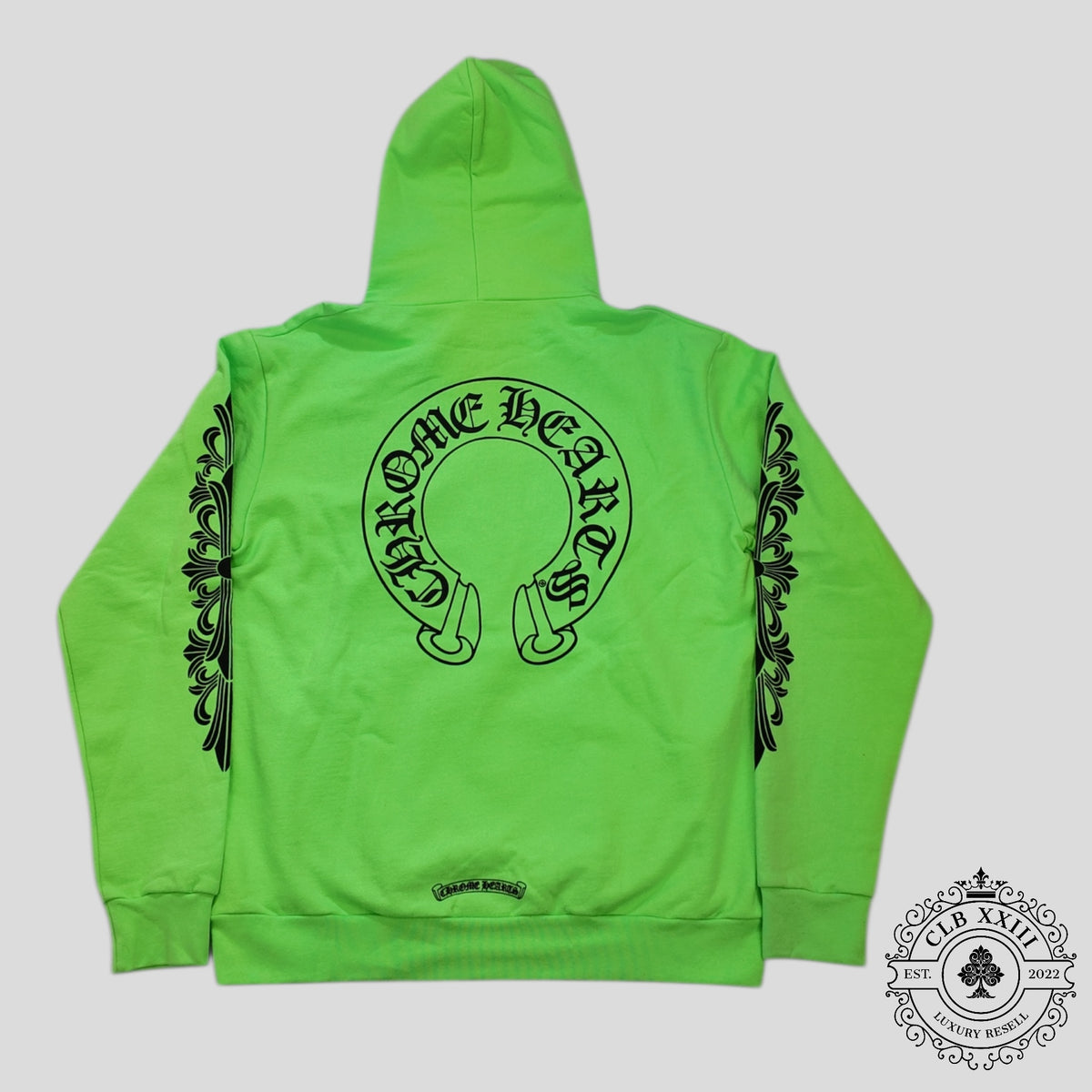 Chrome Hearts Horseshoe Logo Hoodie in Green