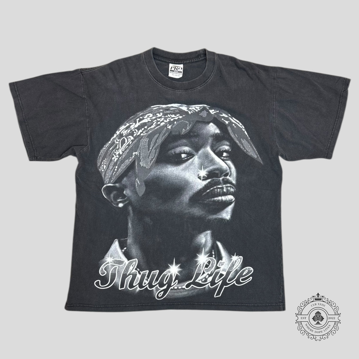 Tupac Thug Life Vintage Tee in Black