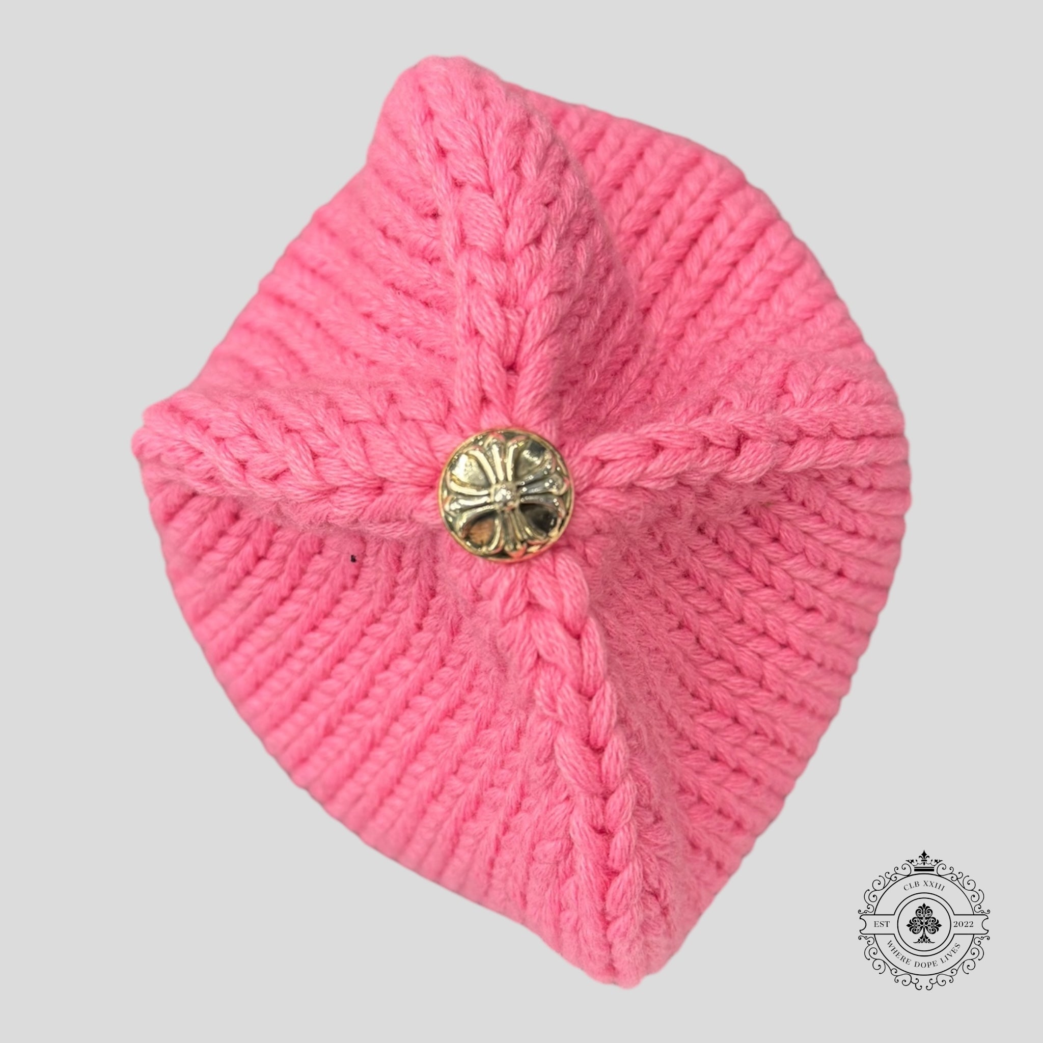 Chrome Hearts Children's Leopard Cross Patch Beanie