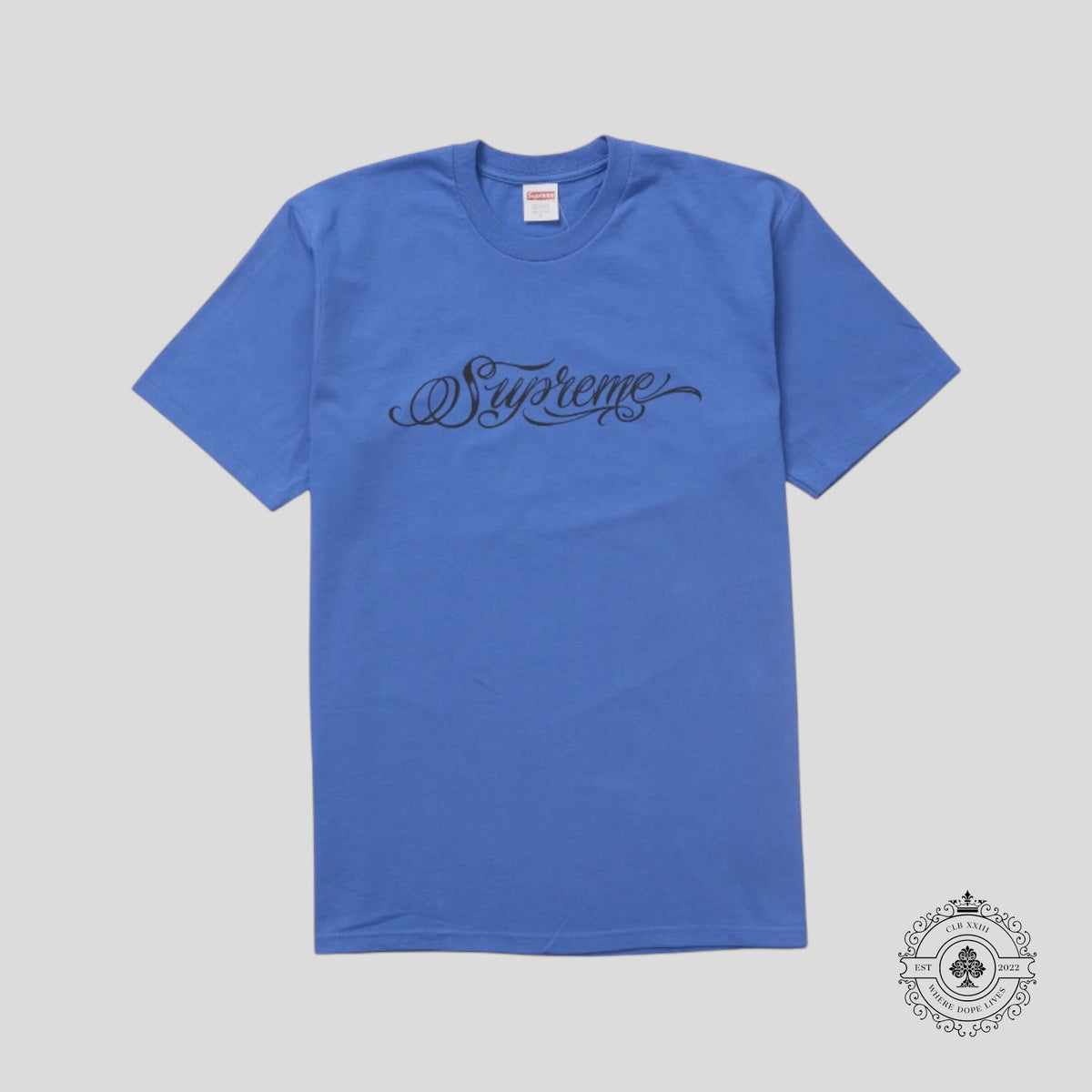 Supreme Script Tee in Royal