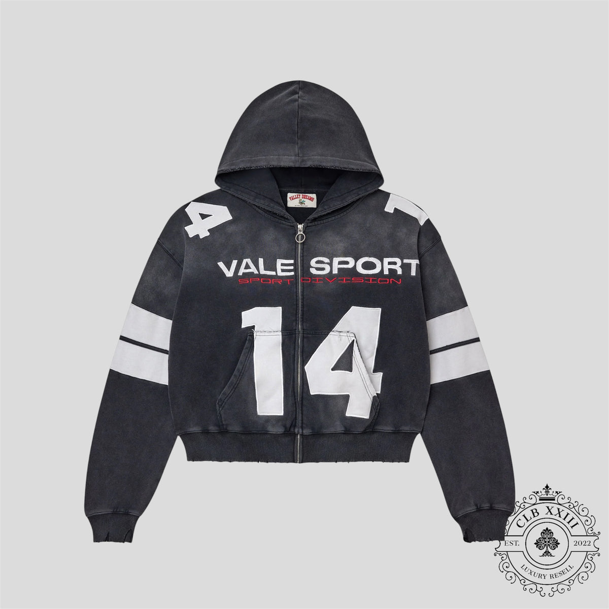 Vale Jerzee Zip Up Hoodie in Black
