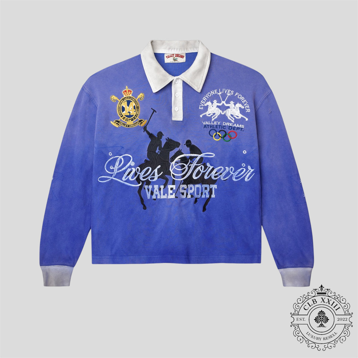 Vale Forever Schwab Rugby Polo in Blue