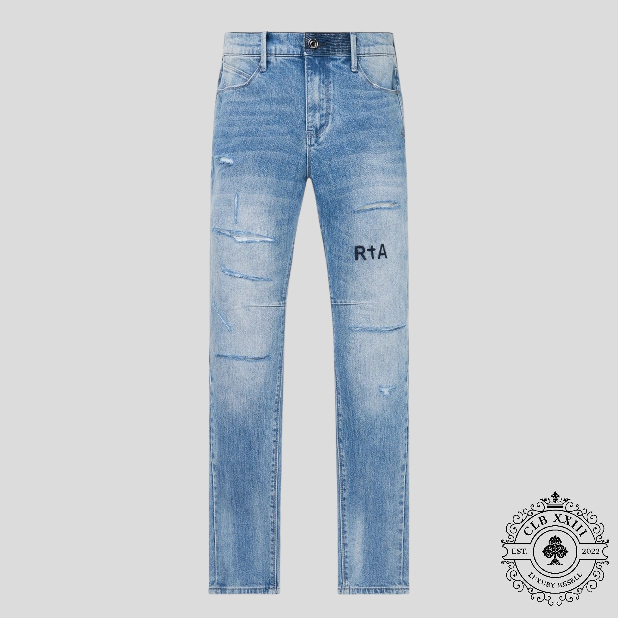 RTA Bryant Skinny Denim Jeans in Vintage Blue
