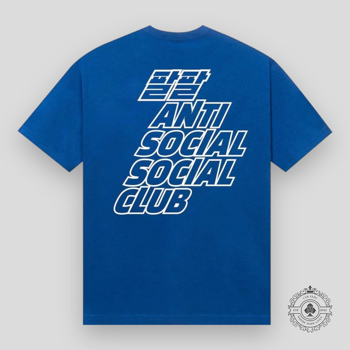 Anti Social Social Club Midnight Club Tee in Royal Blue