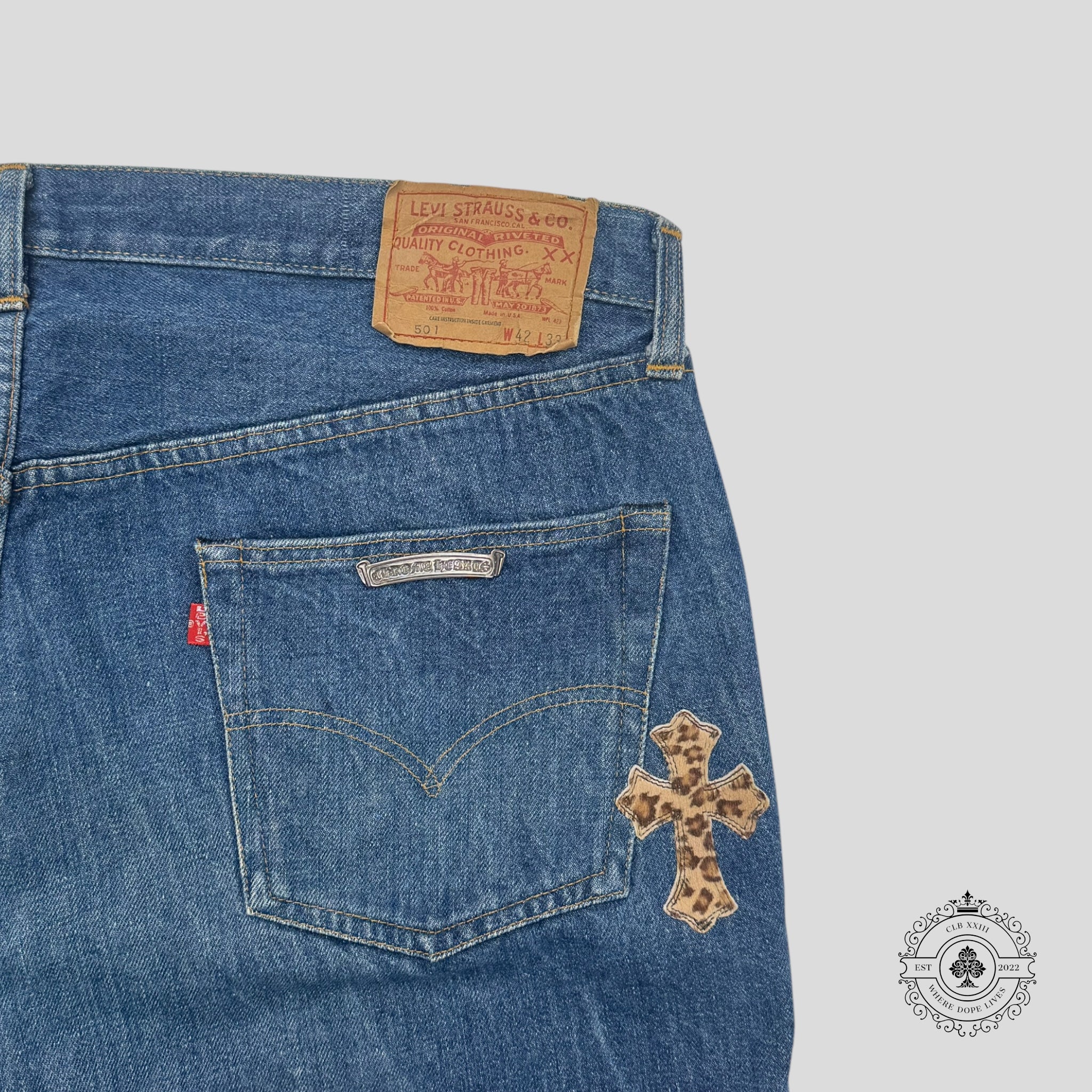 Chrome Hearts Levis Cross Patch Jeans