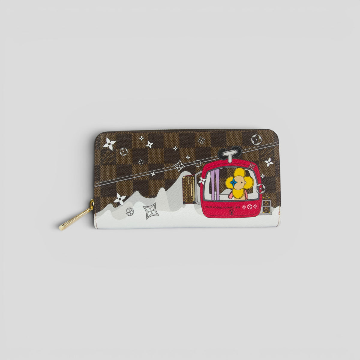 Louis Vuitton Damier Ebene 2019 Christmas Animation Zippy Wallet