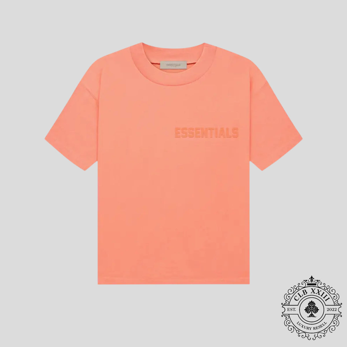 Fear of God Essentials Tee in Coral