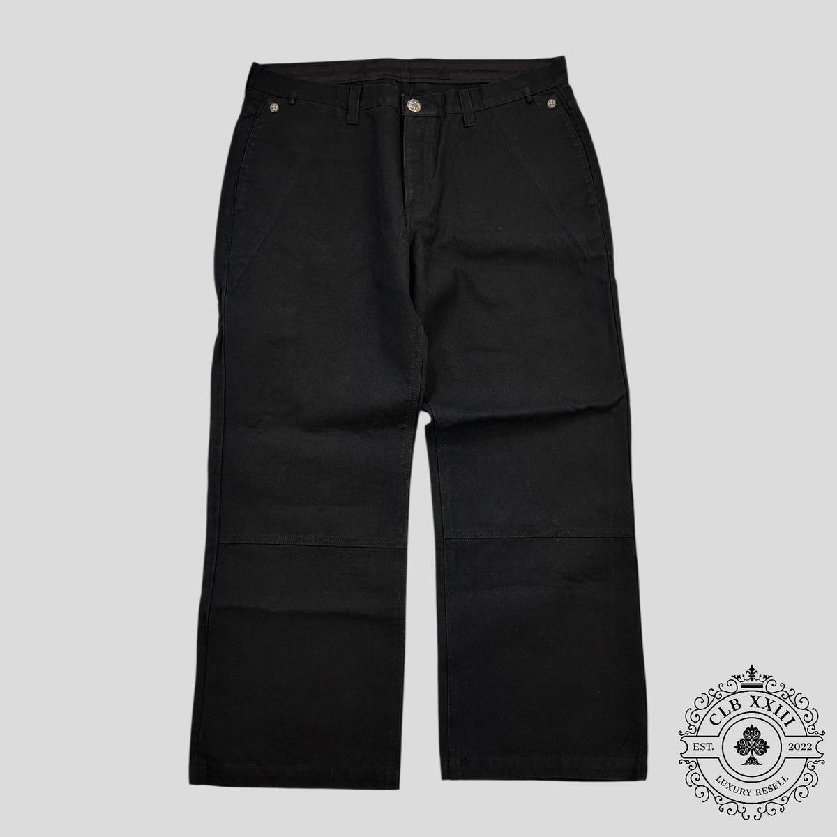 Chrome Hearts Double Knee Carpenter Pants in Black