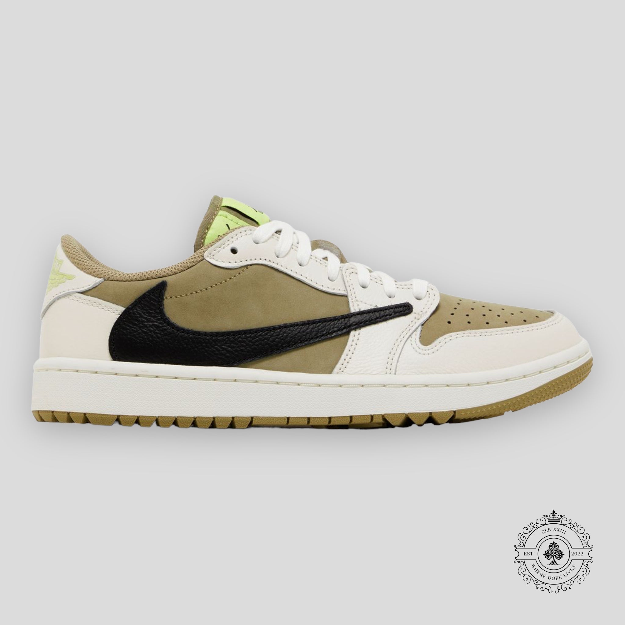 Air Jordan 1 Retro Low Golf Travis Scott Neutral Olive
