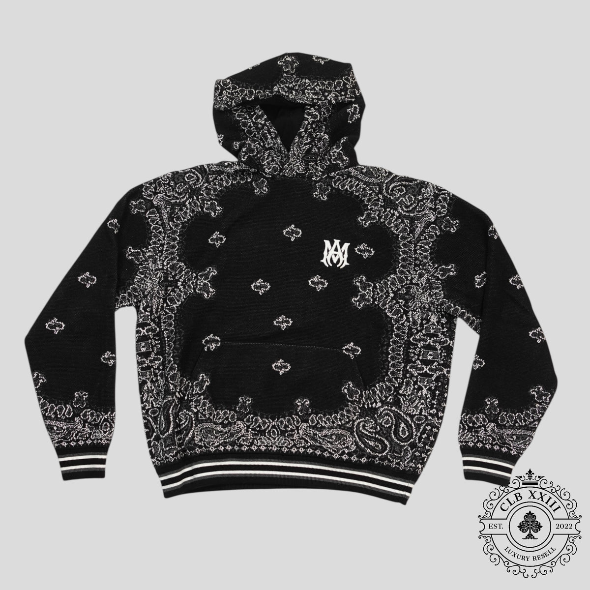 Amiri Bandana Basketball Hoodie in Black