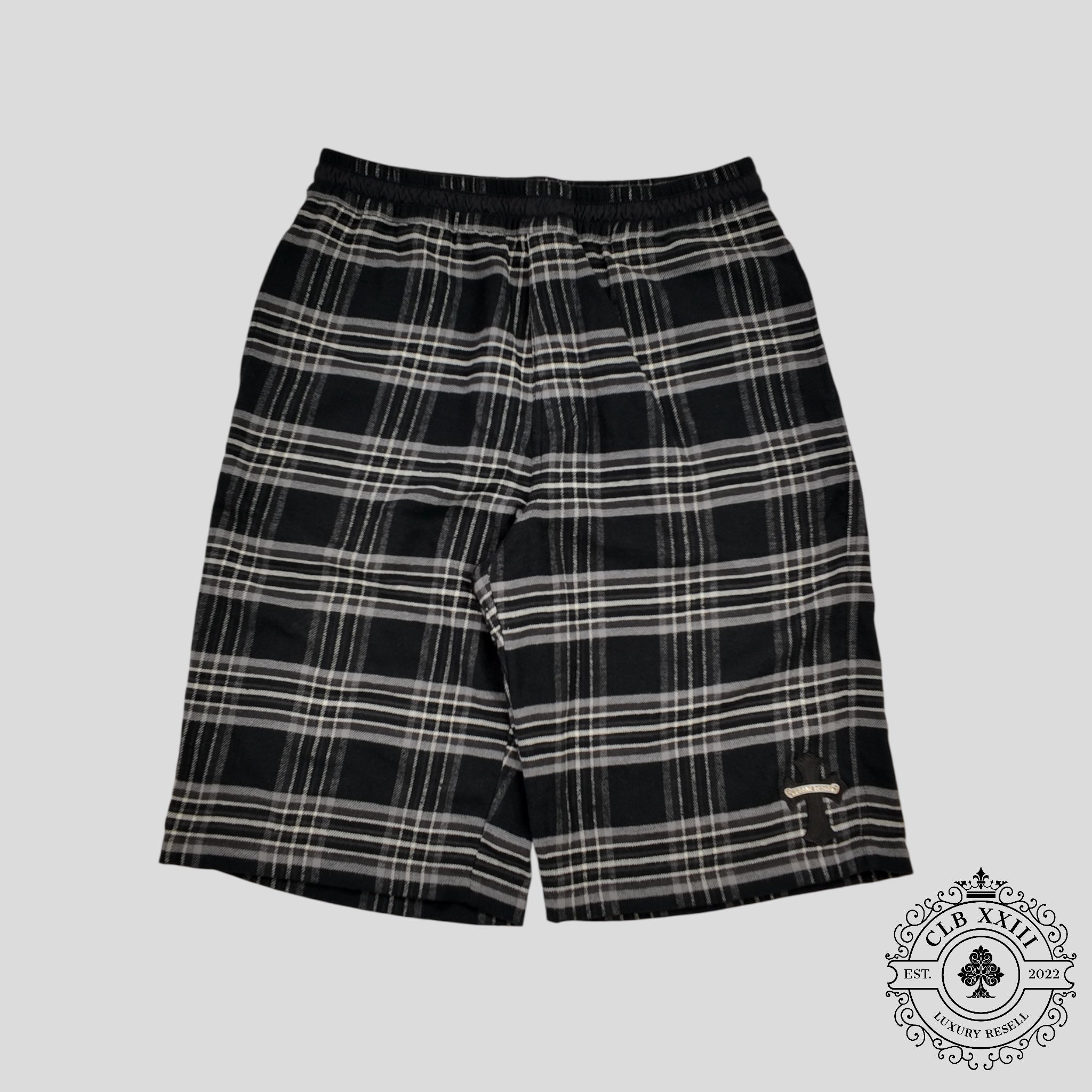 Chrome Hearts After School Flannel Cross Patch Shorts