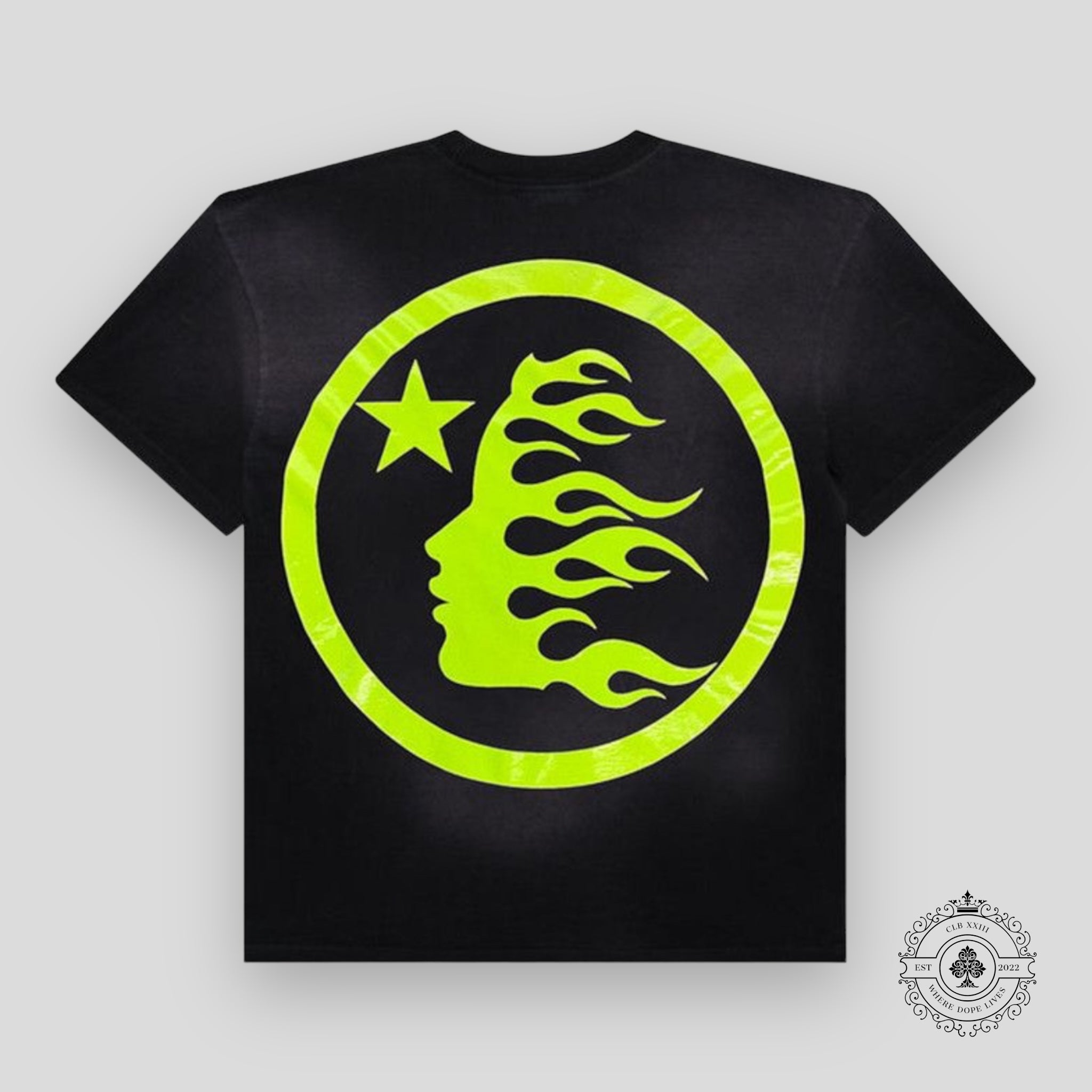 Hellstar Sport Logo Gel T-shirt in Black / Neon