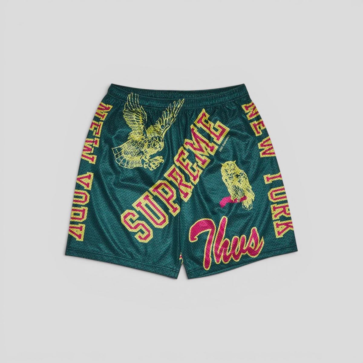 Supreme Varsity Mesh Shorts in Dark Green