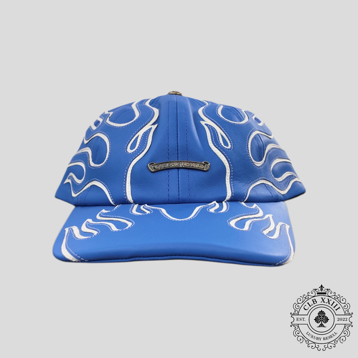 Chrome Hearts Flame Patch 6-Panel Hat in Blue