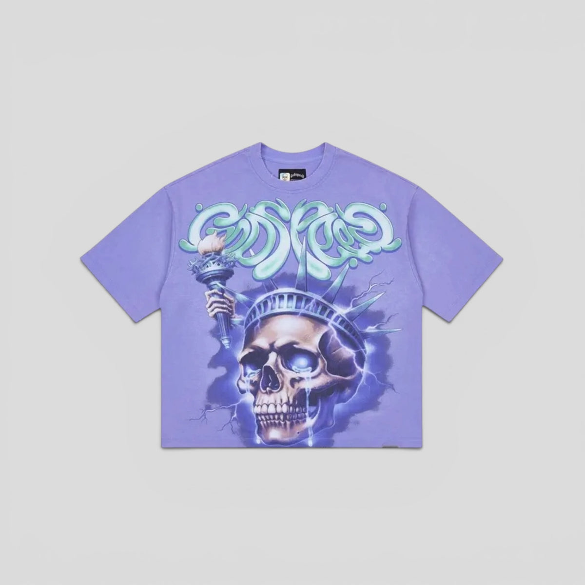 Godspeed Liberty Tears Tee in Purple Wash
