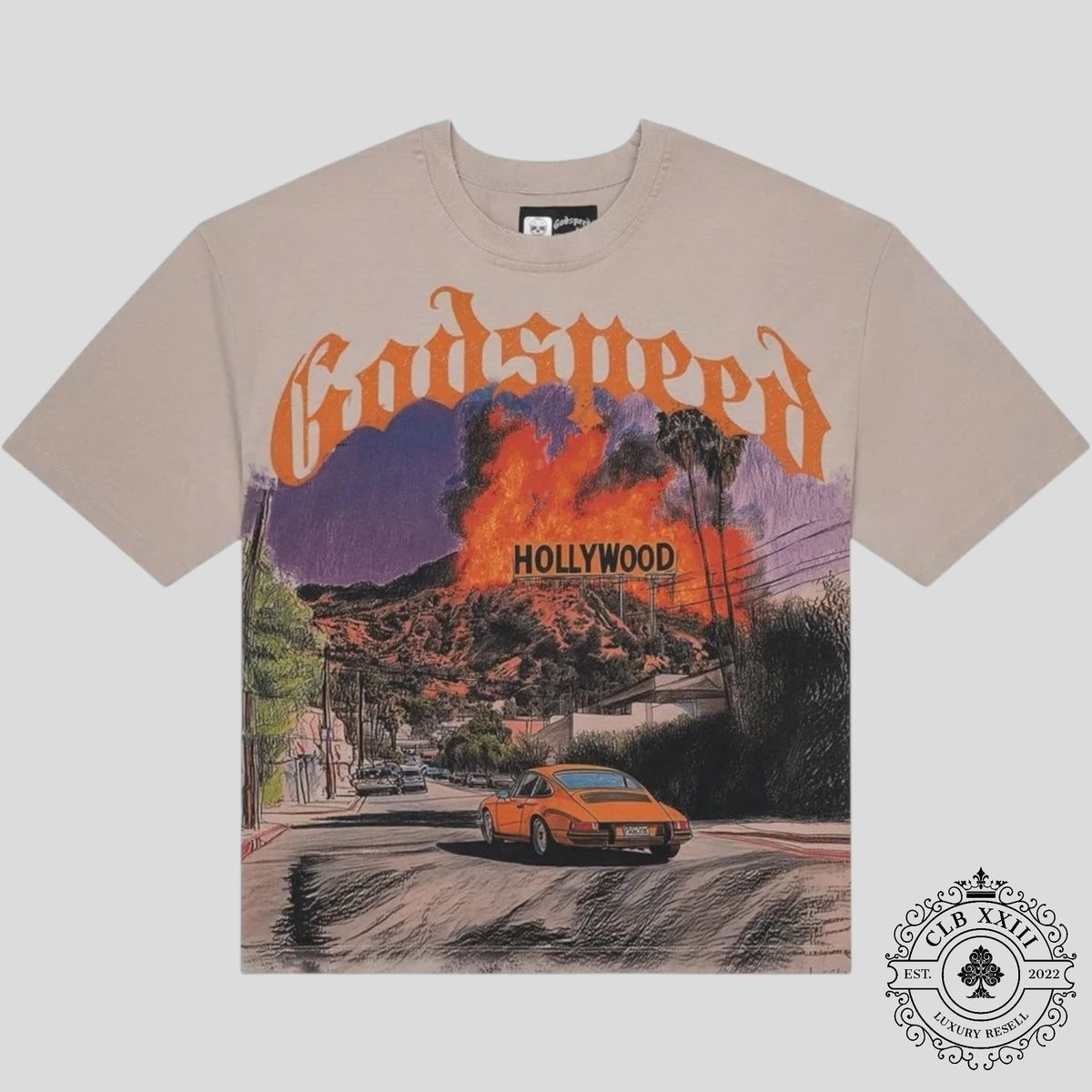 Godspeed Los Scandalous Tee in Stone Wash