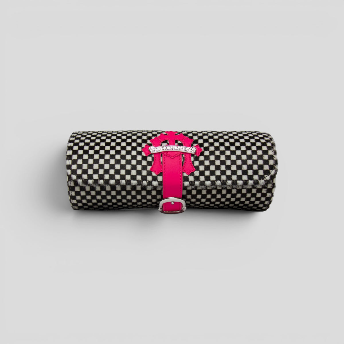 Chrome Hearts Checkered Print Watch Roll