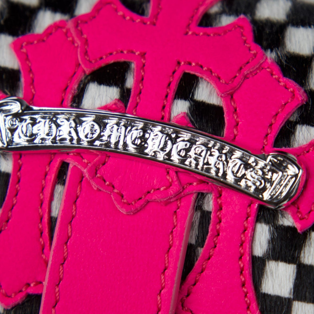 Chrome Hearts Checkered Print Watch Roll
