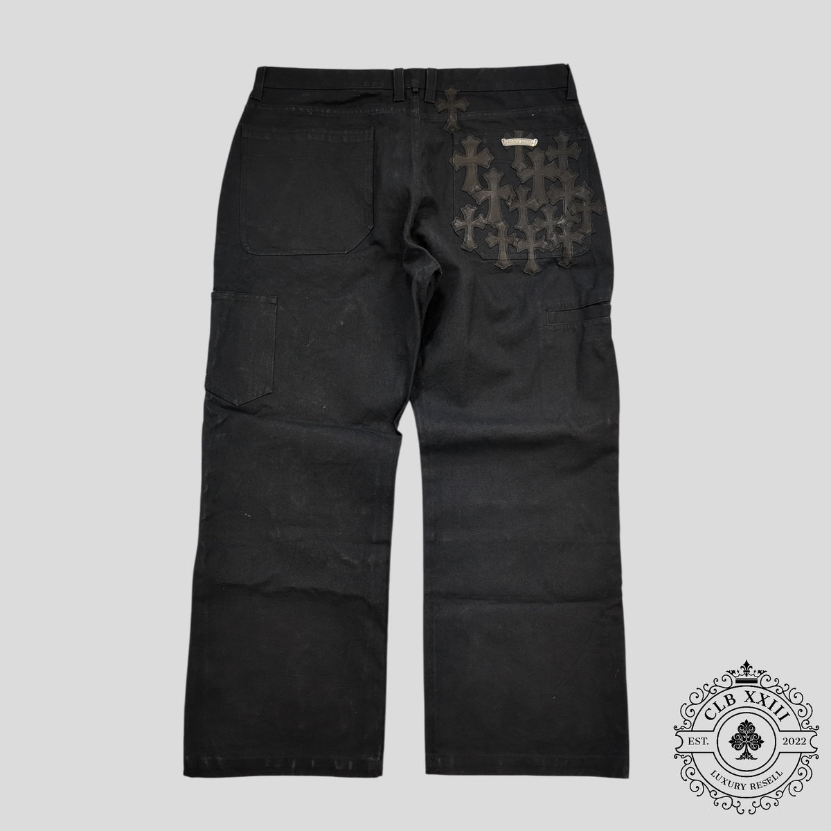 Chrome Hearts Double Knee Carpenter Pants in Black