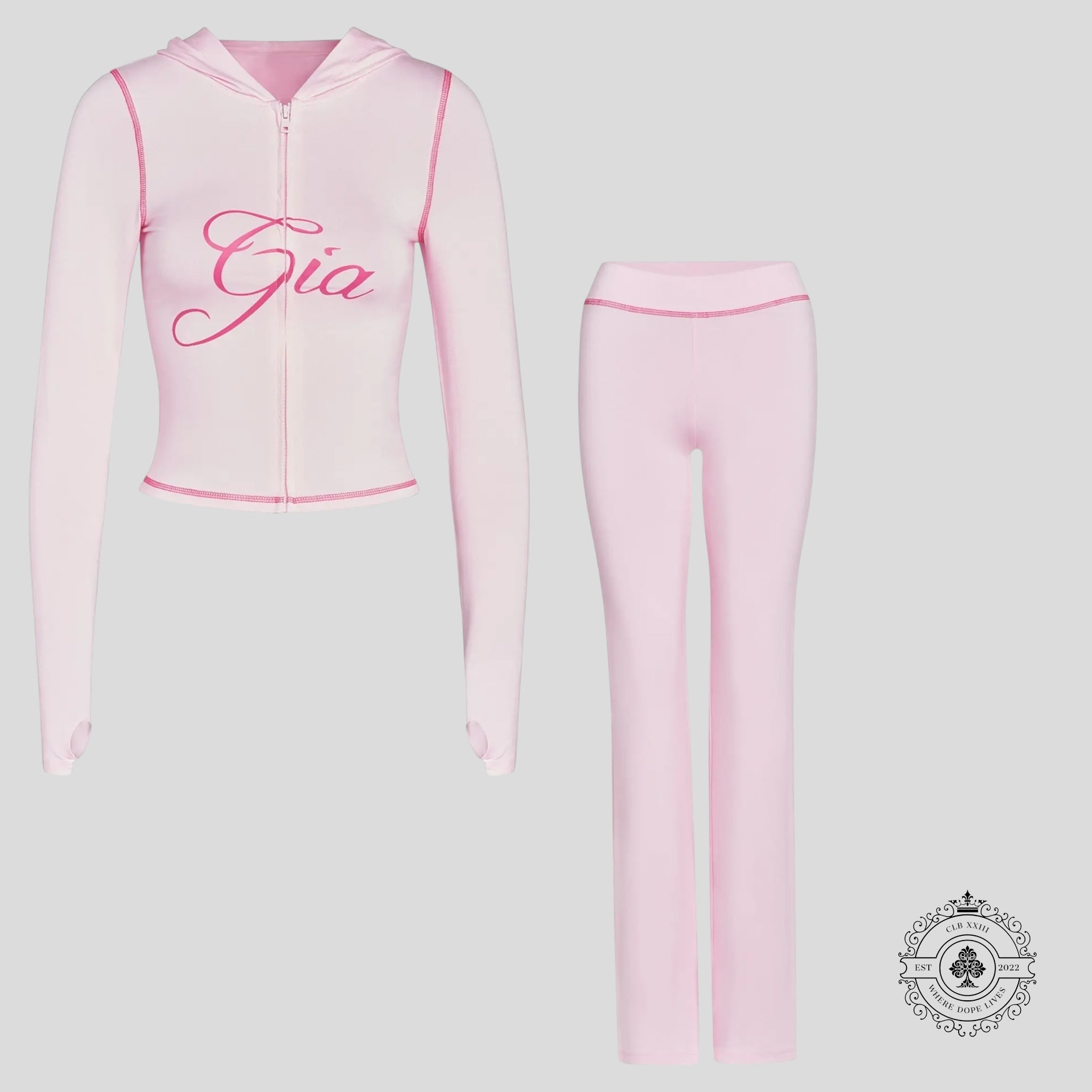 I.AM.GIA Blare Hoodie & Trackpant Set in Pastel Pink