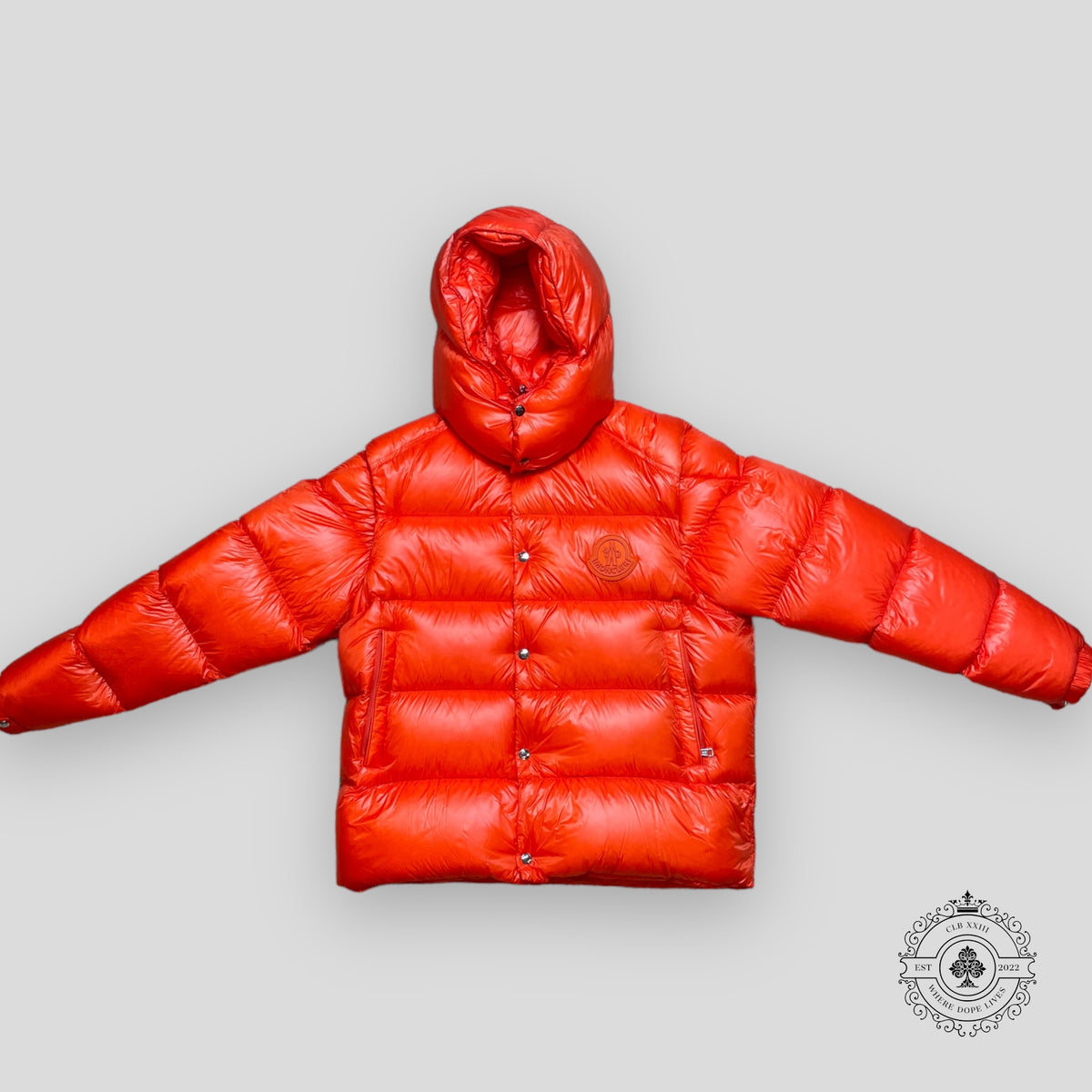 Moncler Tarnos Puff Coat in Orange