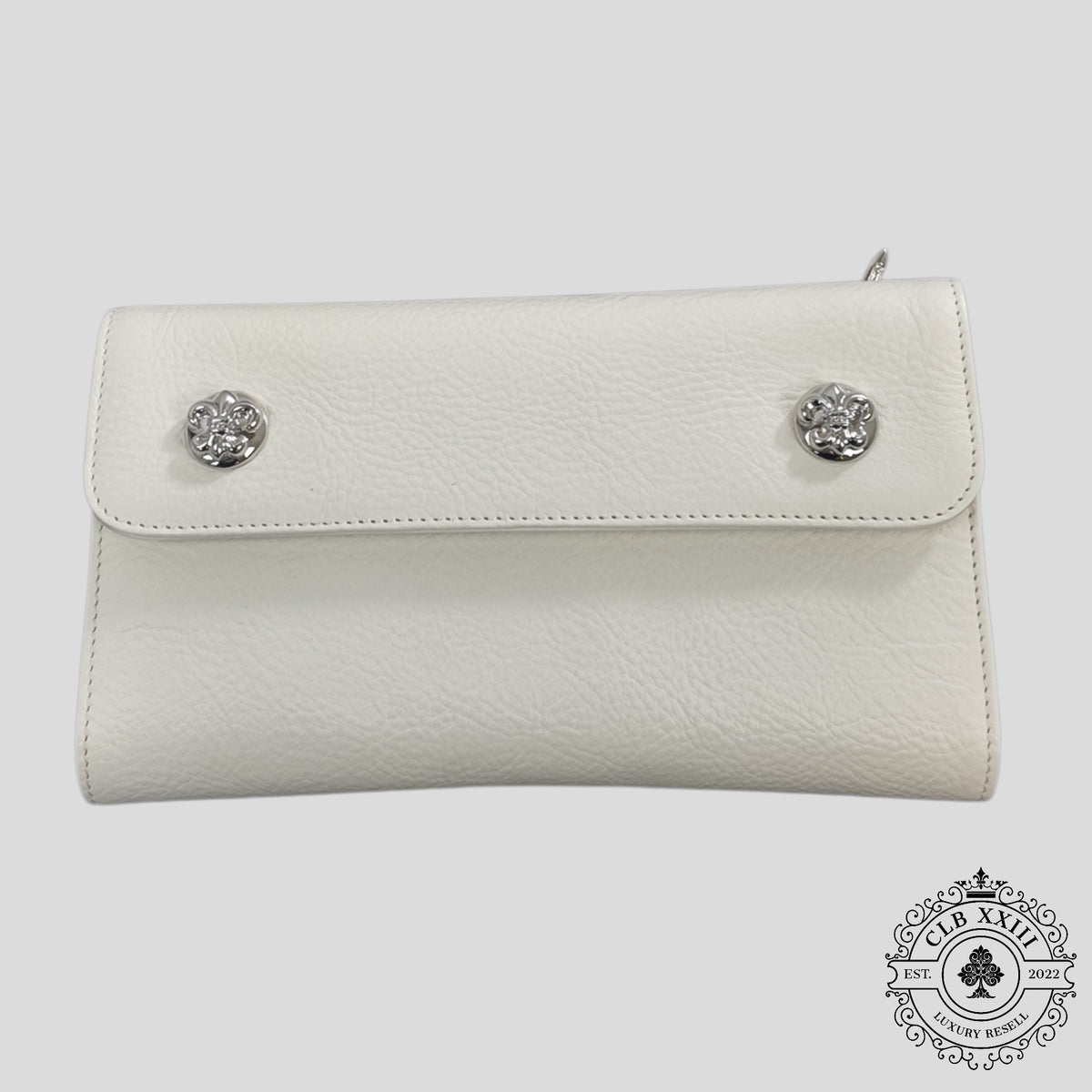 Chrome Hearts Long Wave Wallet in White