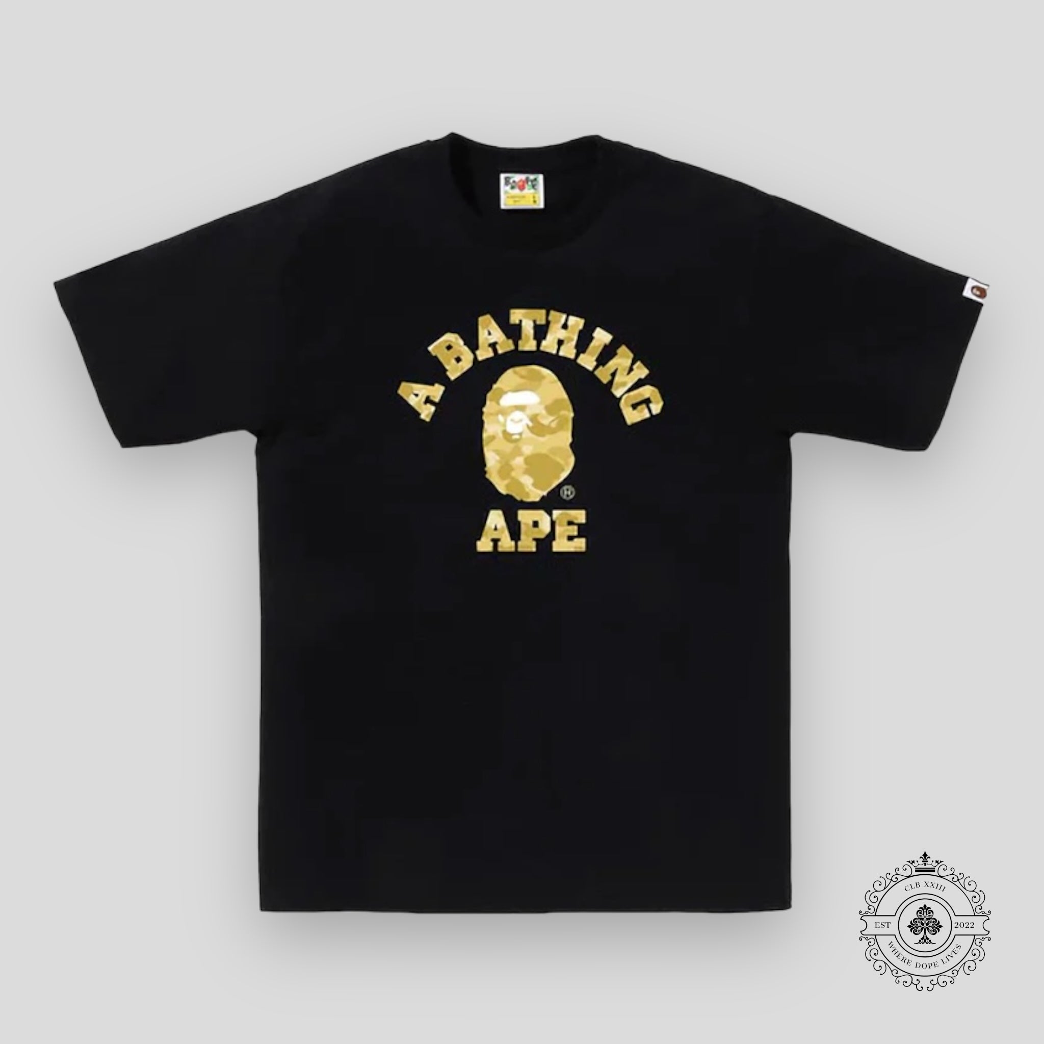 Bape Color Camo College Tee Black / Yellow