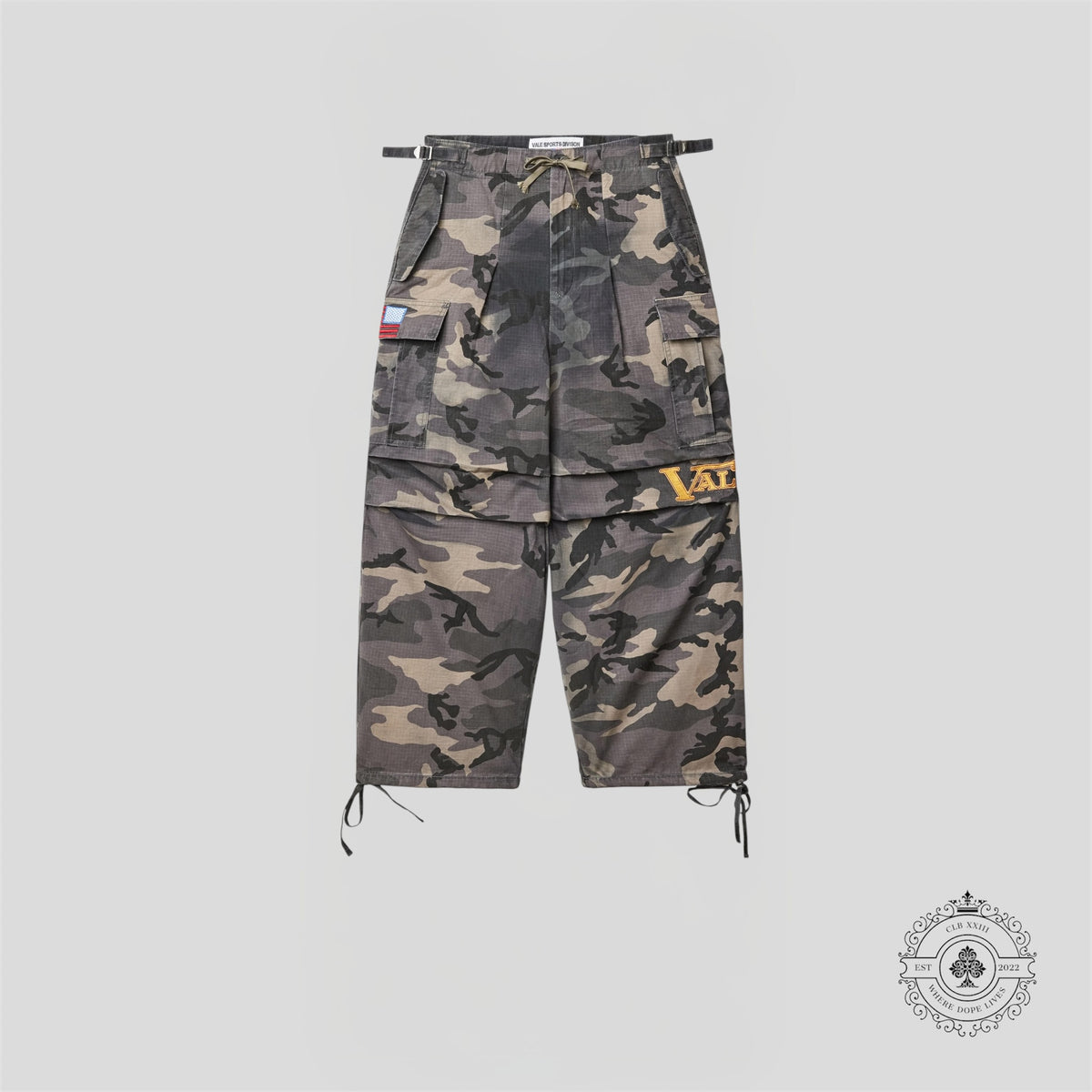 Vale Black Camo Cargo