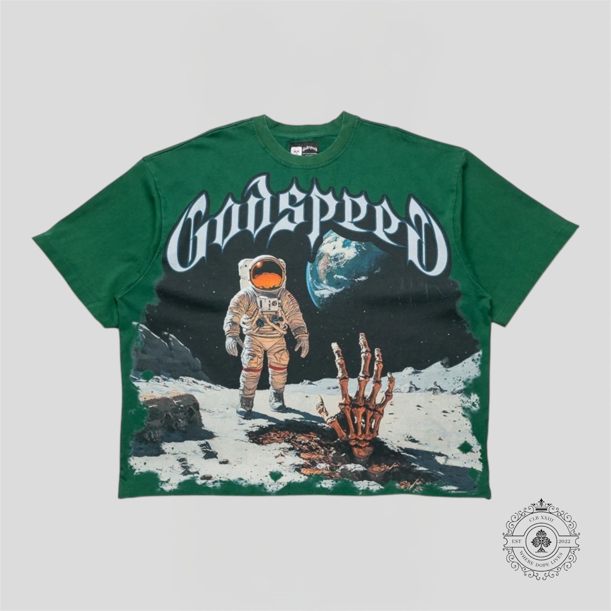 Godspeed First Contact Tee in Emerald Wash
