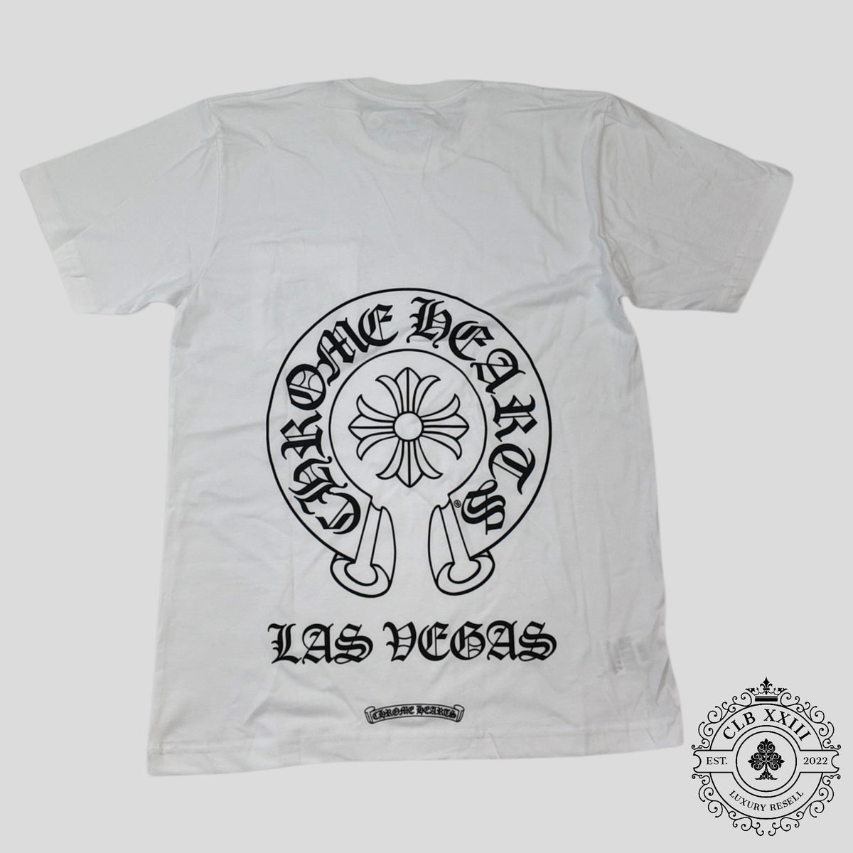 Chrome Hearts Las Vegas Horseshoe Logo Tee in White