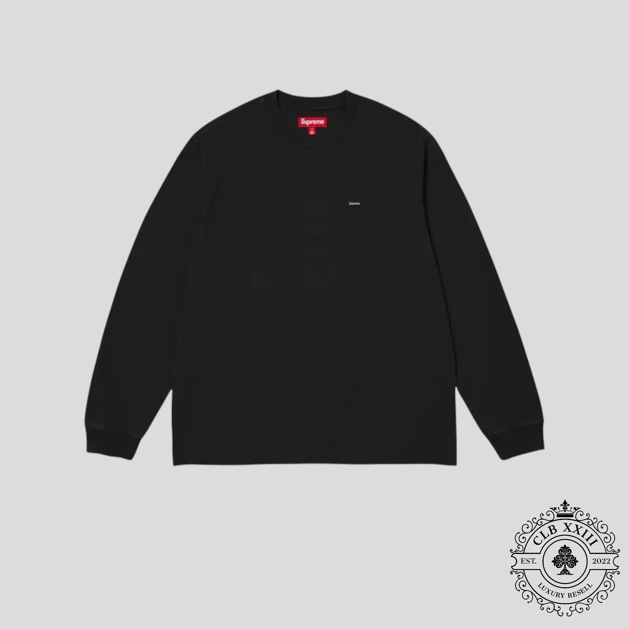 Supreme Small Box L/S Tee in Black