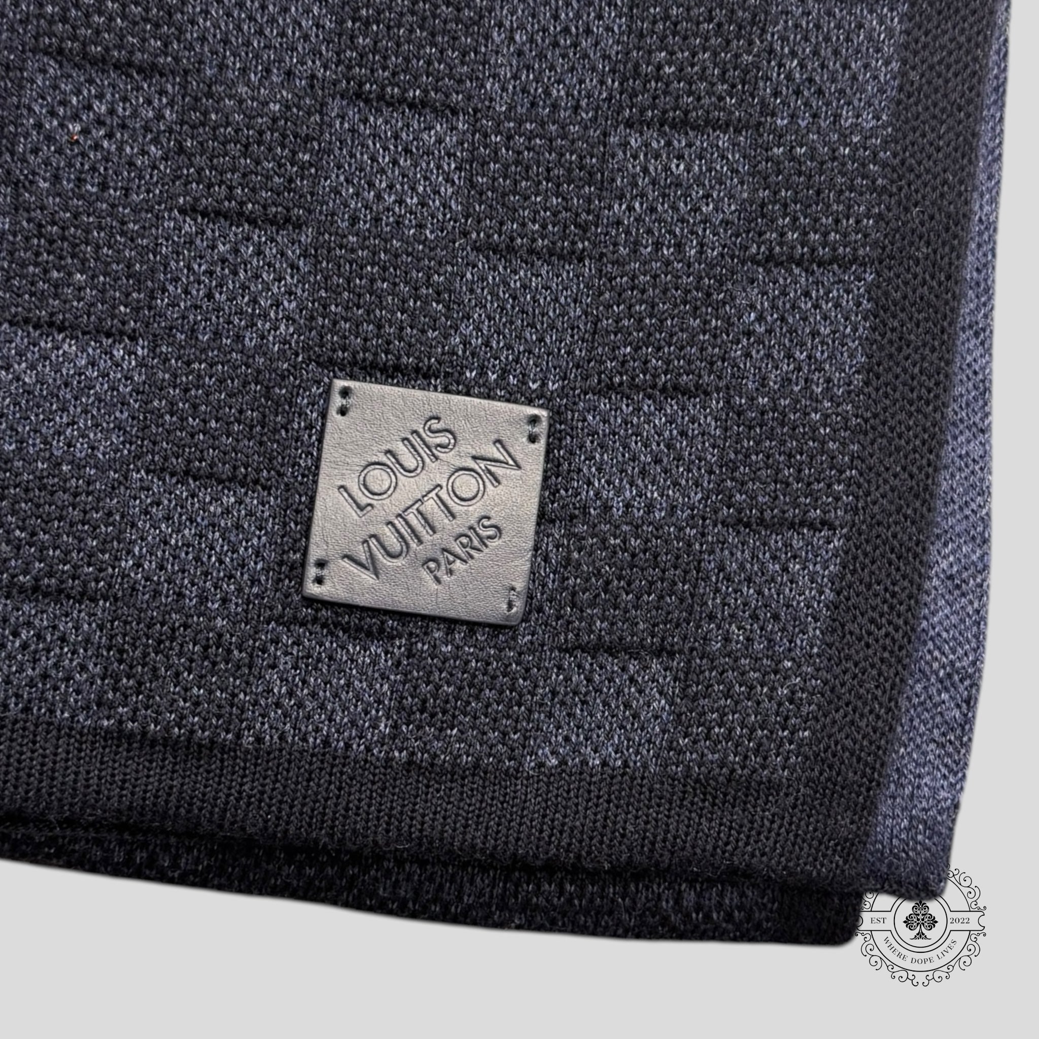 Louis Vuitton Damier Scarf in Navy