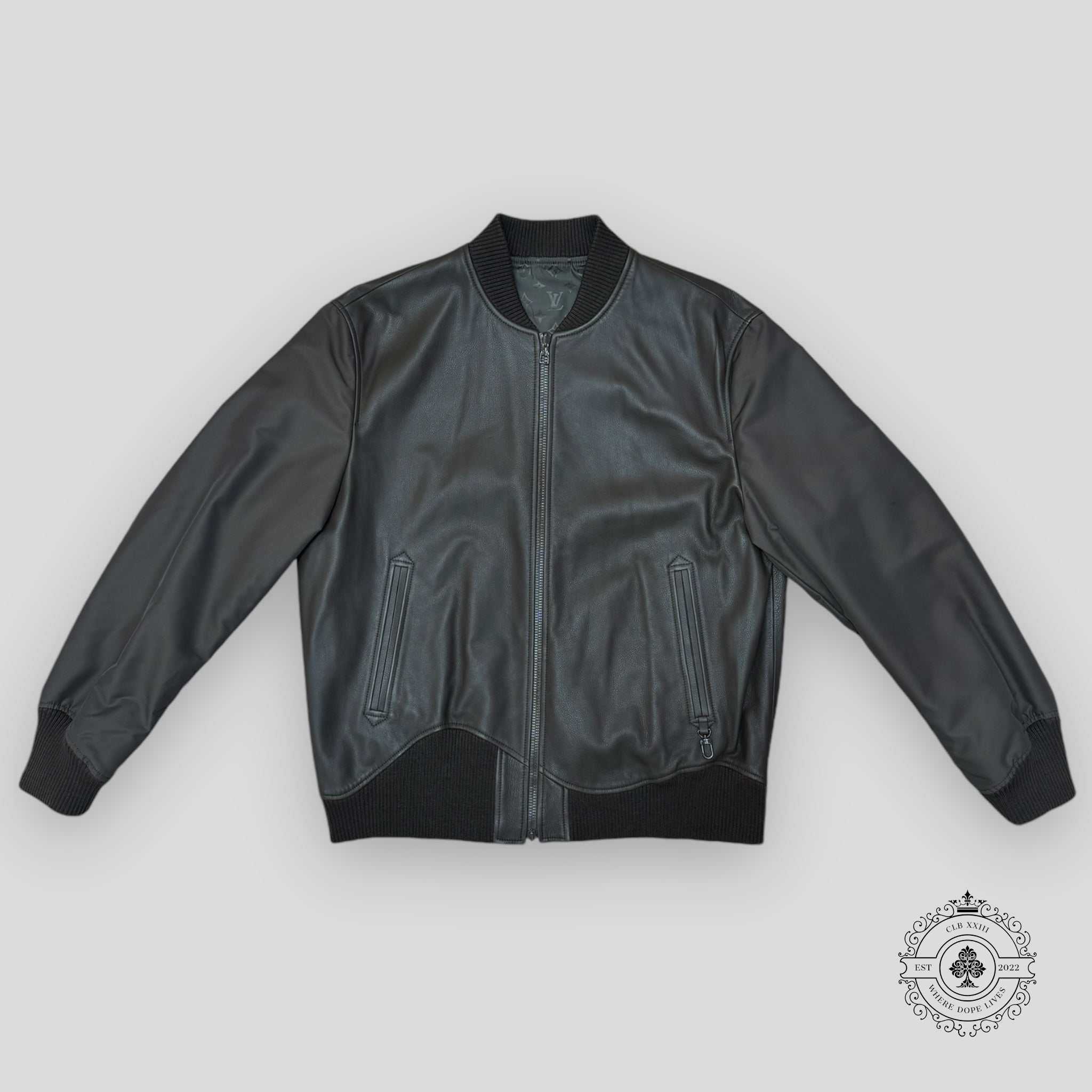 Louis Vuitton Reversible Leather Nylon Blouson in Brown