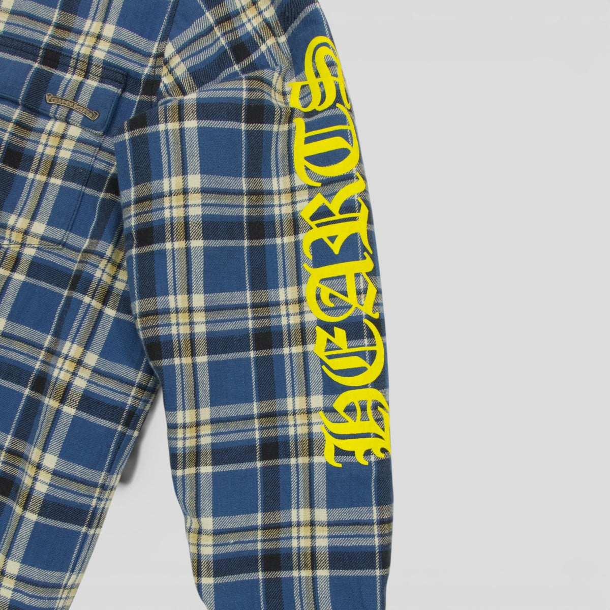 Chrome Hearts Padded Flannel Shirt in Blue / Yellow
