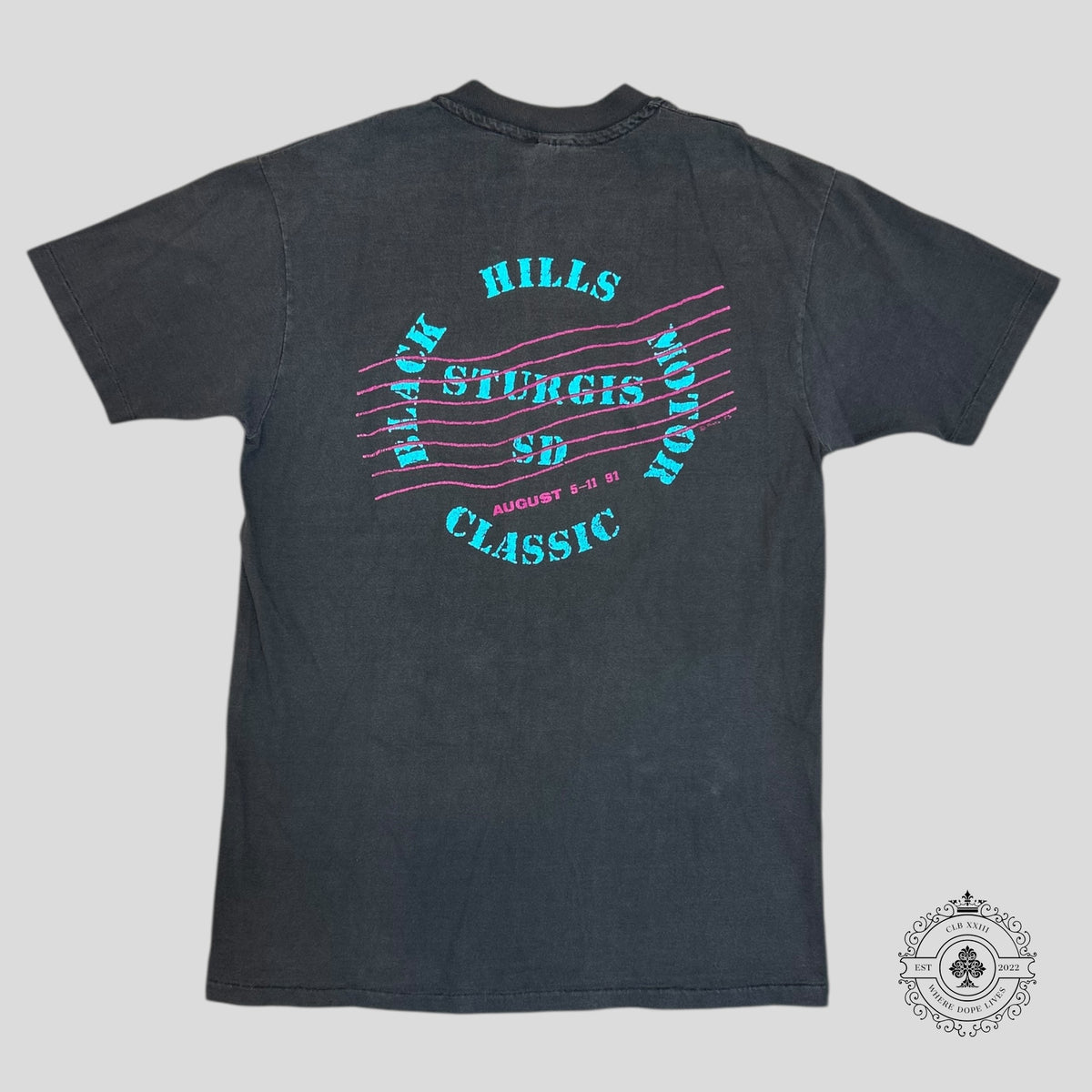 Black Hills Motor Classic Sturgis 1991 Vintage Tee in Black