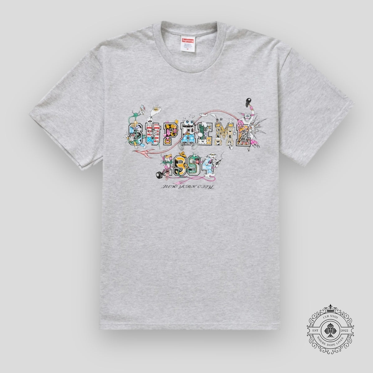 Supreme Varsity Tee in Grey