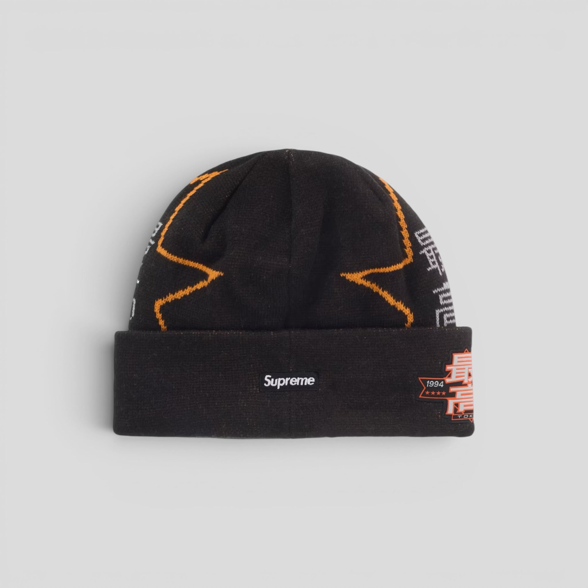 Supreme New Era Stars Beanie in Black