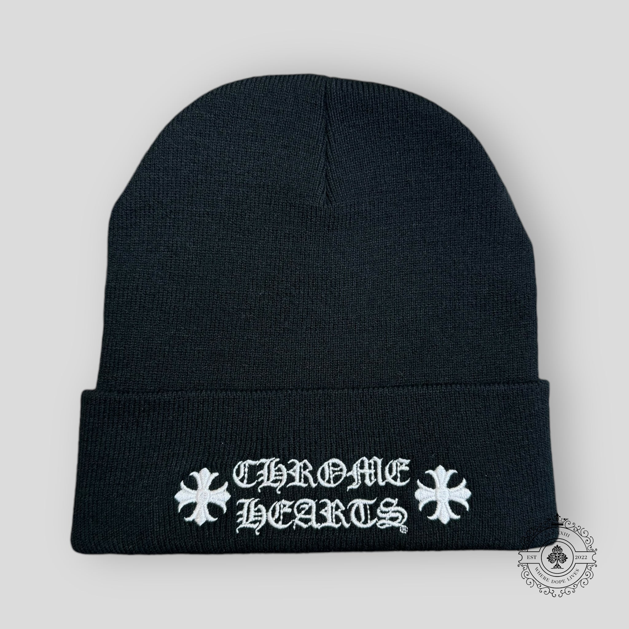 Chrome Hearts Logo Beanie in Black