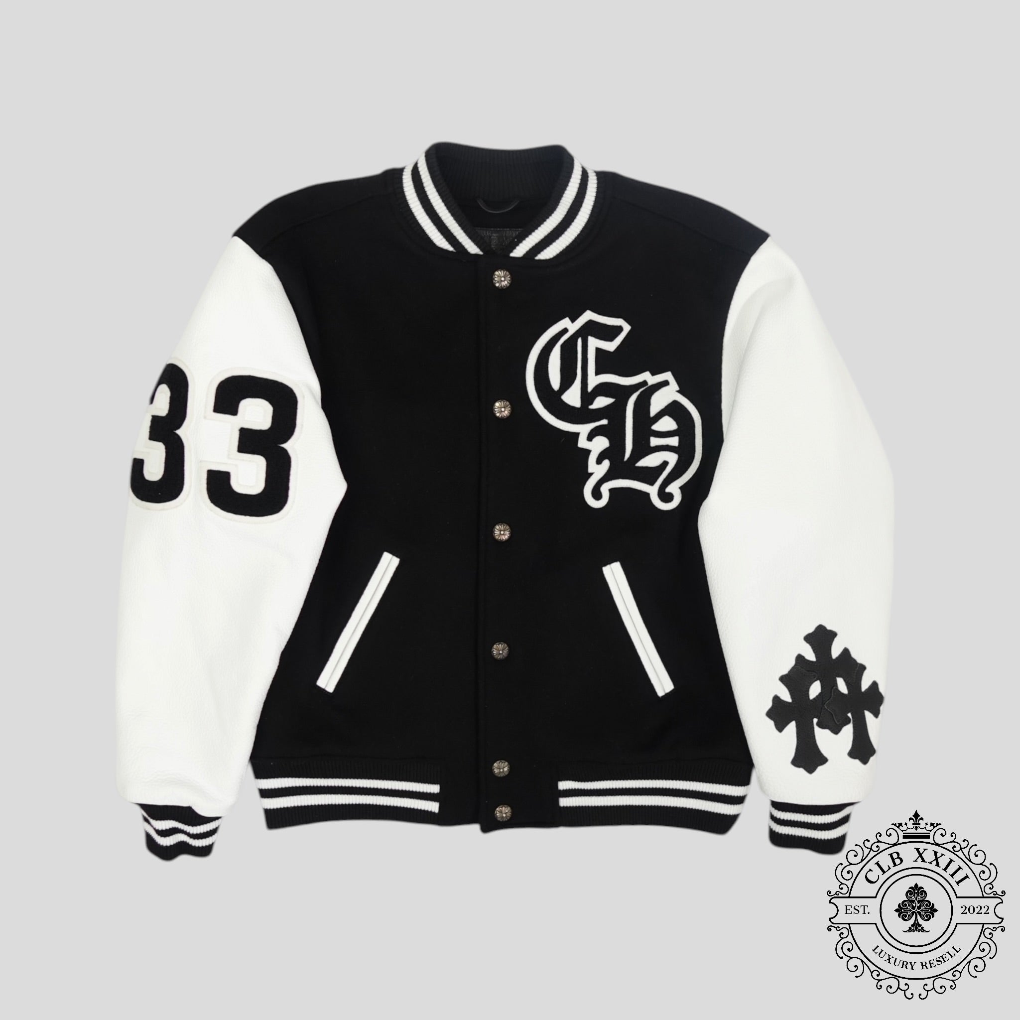 Chrome Hearts Eagle Patch Varsity Jacket
