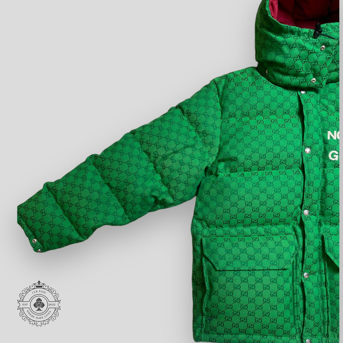 Gucci X North Face Puffer Jacket in Green