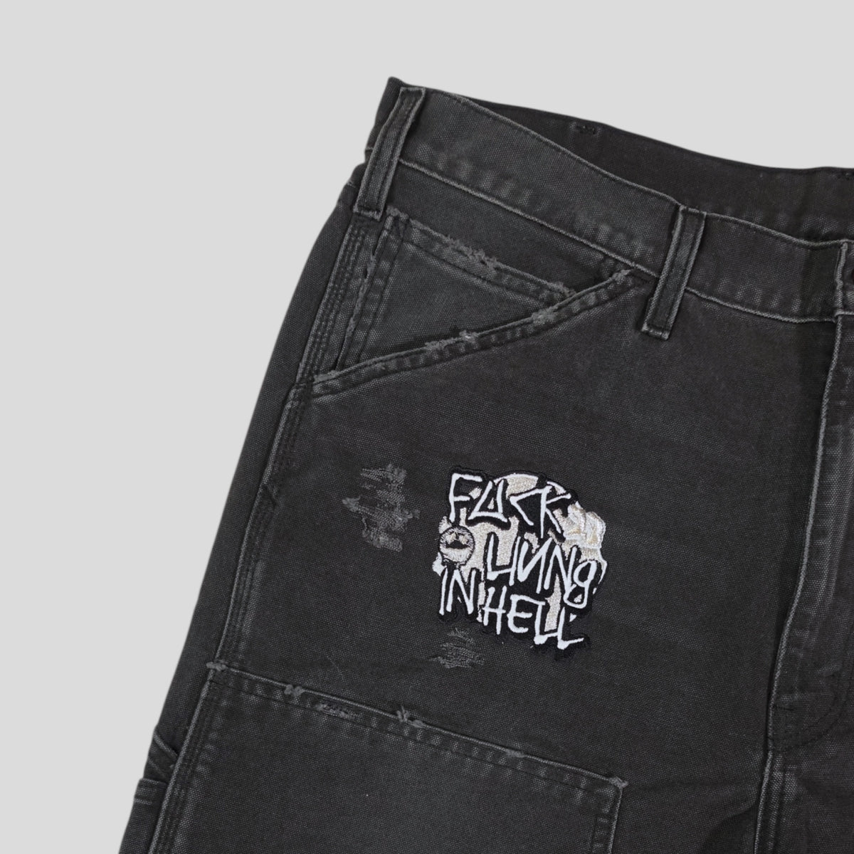 Blind Love Blinded By Riches Embroidered Shorts