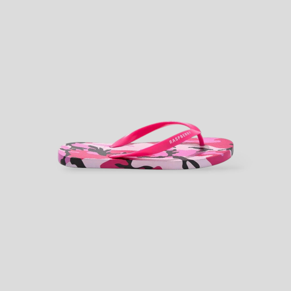 GV Gallery Raspberry Camo Flip Flops in Pink