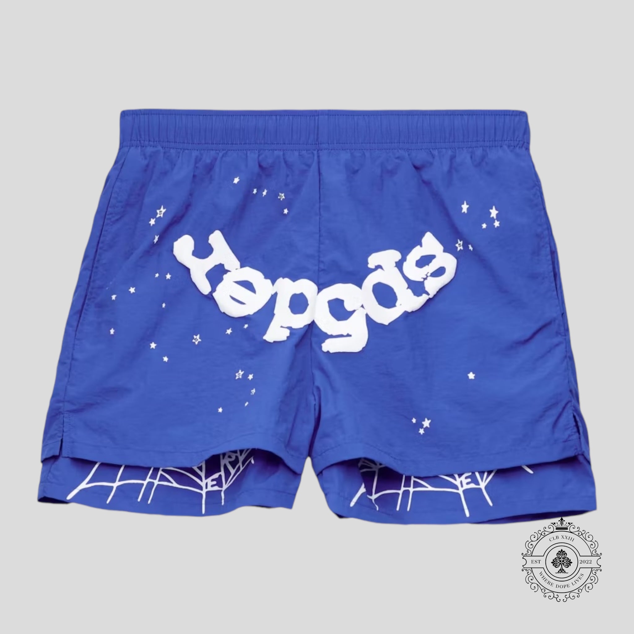 Sp5der OG Web Double Layer Short in Blue