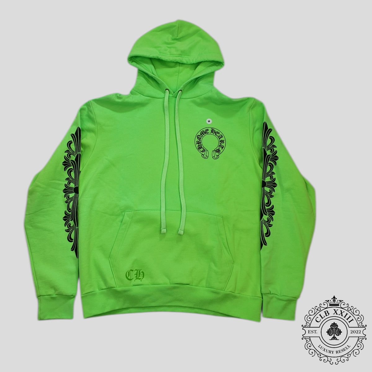 Chrome Hearts Horseshoe Logo Hoodie in Green