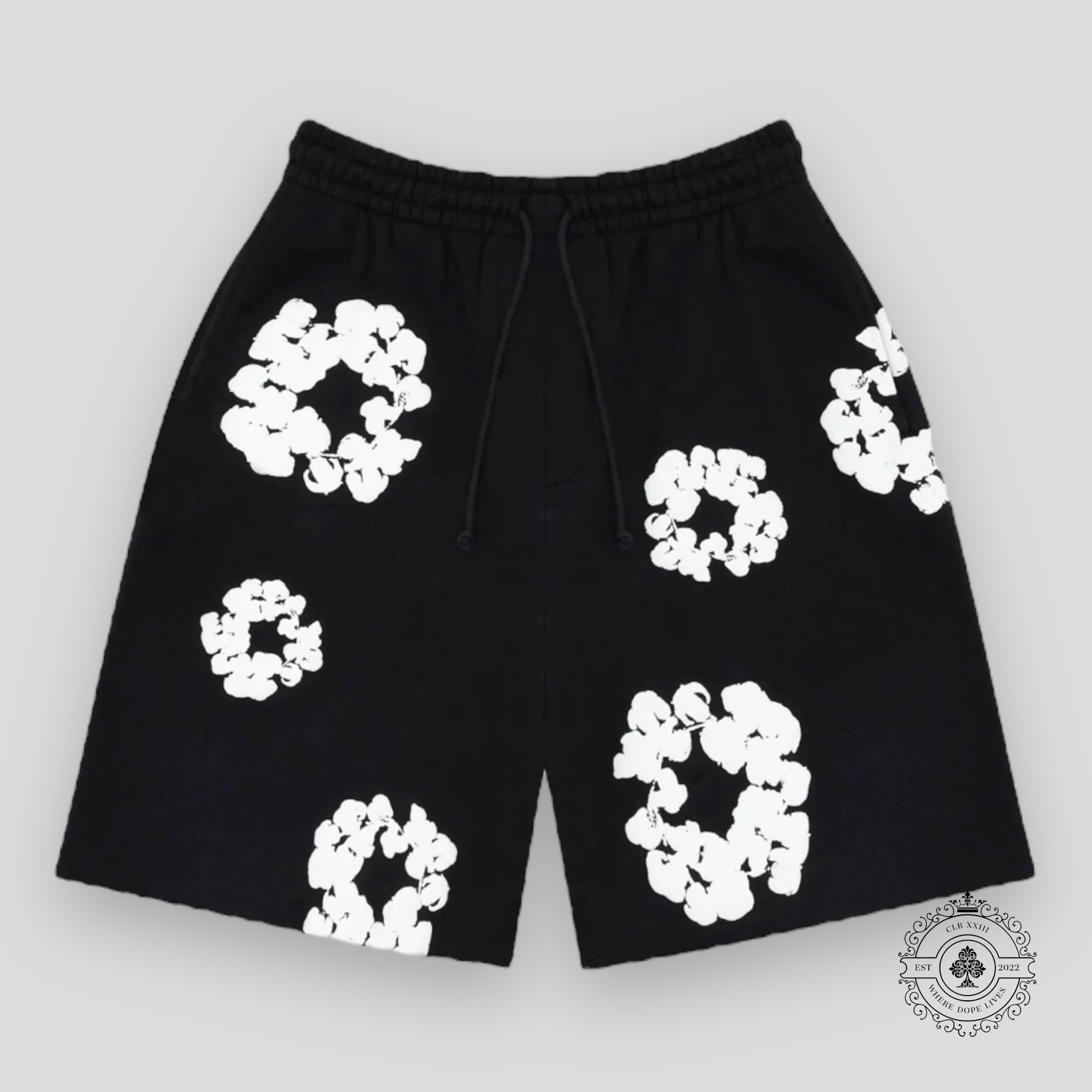 Denim Tears The Cotton Wreath Shorts Black