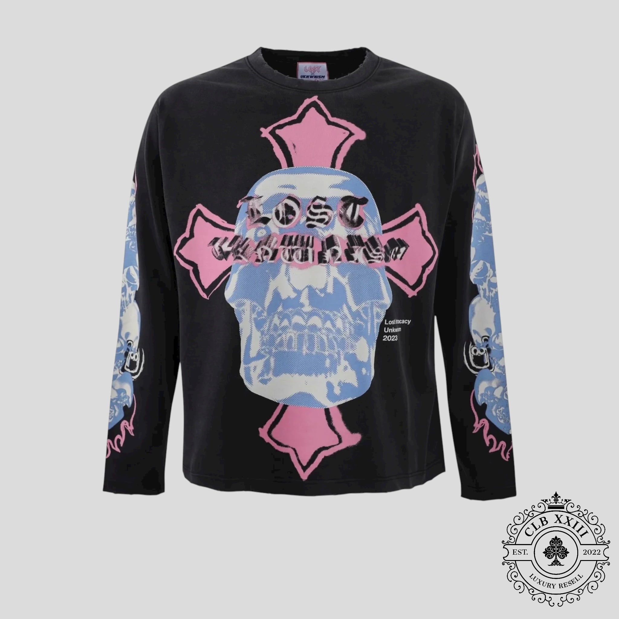 Lost Intricacy Lost X Unknwnism Long Sleeve in Black & Blue & Pink