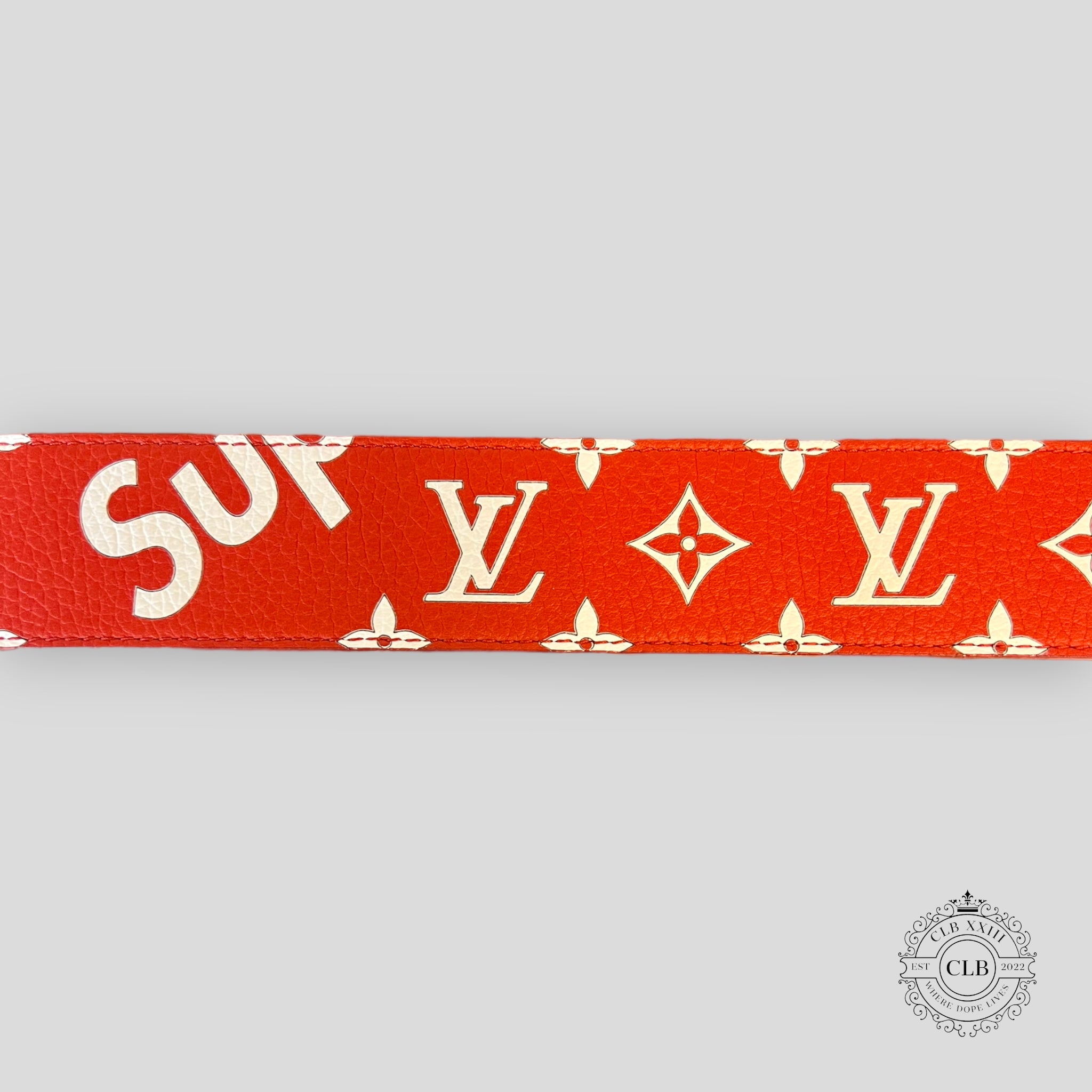 LOUIS VUITTON X SUPREME INITIALES 40MM BELT RED