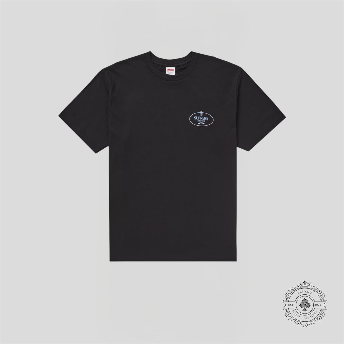 Supreme Crest Tee in Black