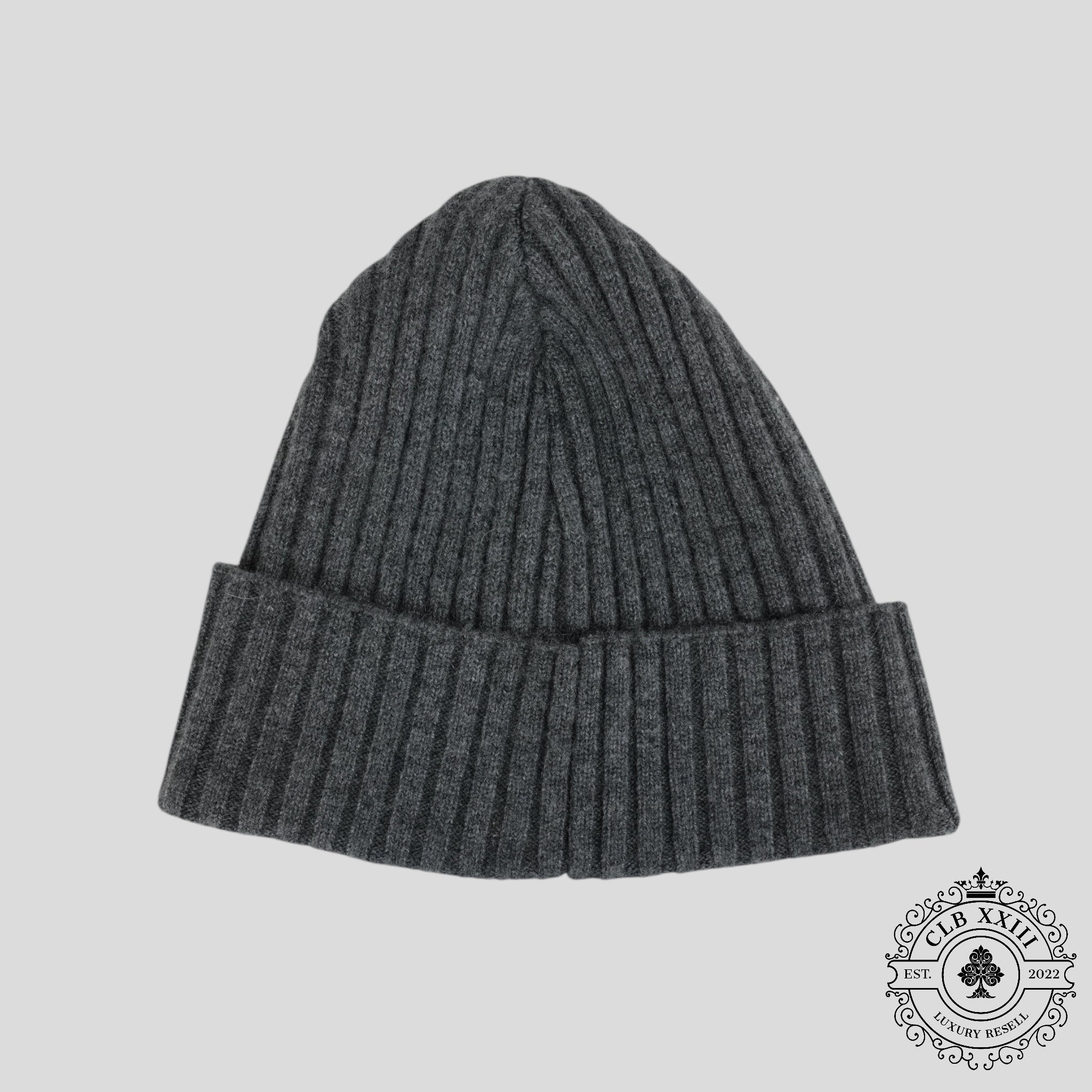 Chrome Hearts Plus Patch Cashmere Beanie in Grey