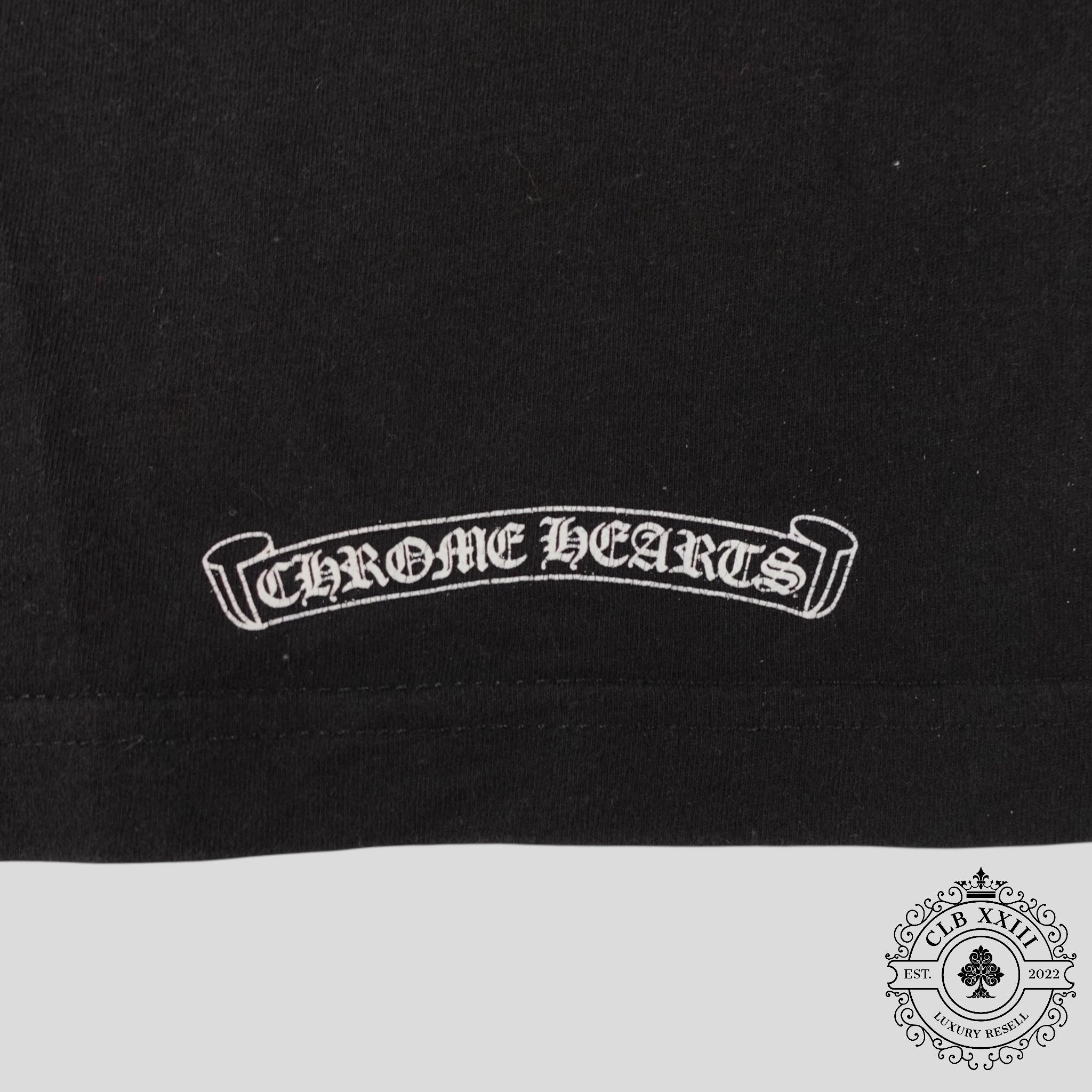 Chrome Hearts Scroll Logo Pocket Tee in Black - Preowned